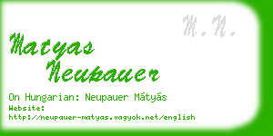 matyas neupauer business card